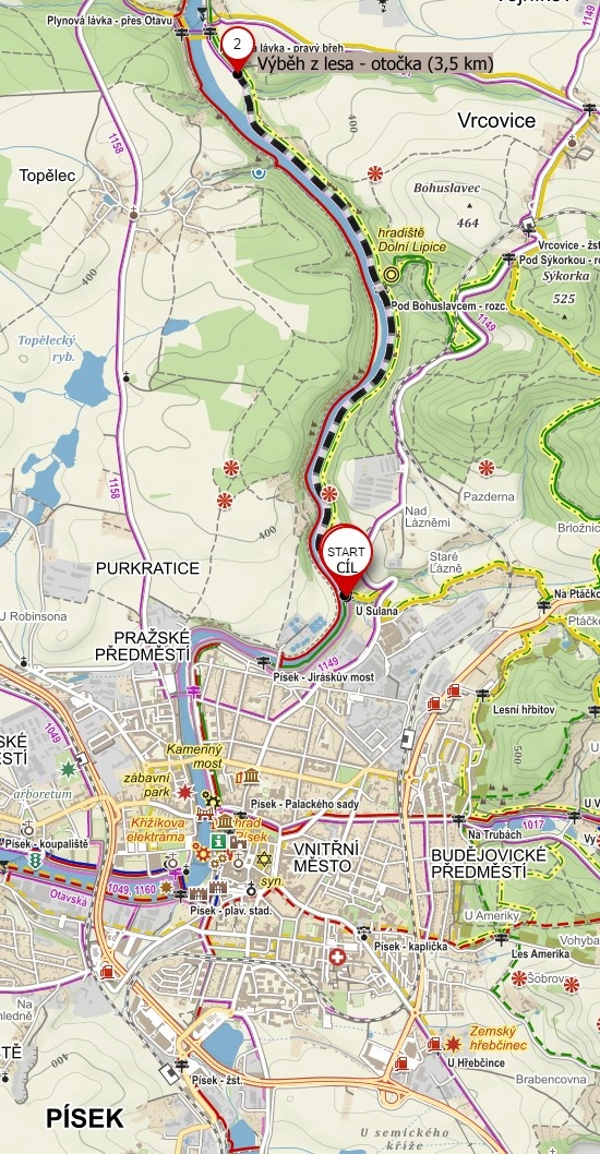 mapa trati